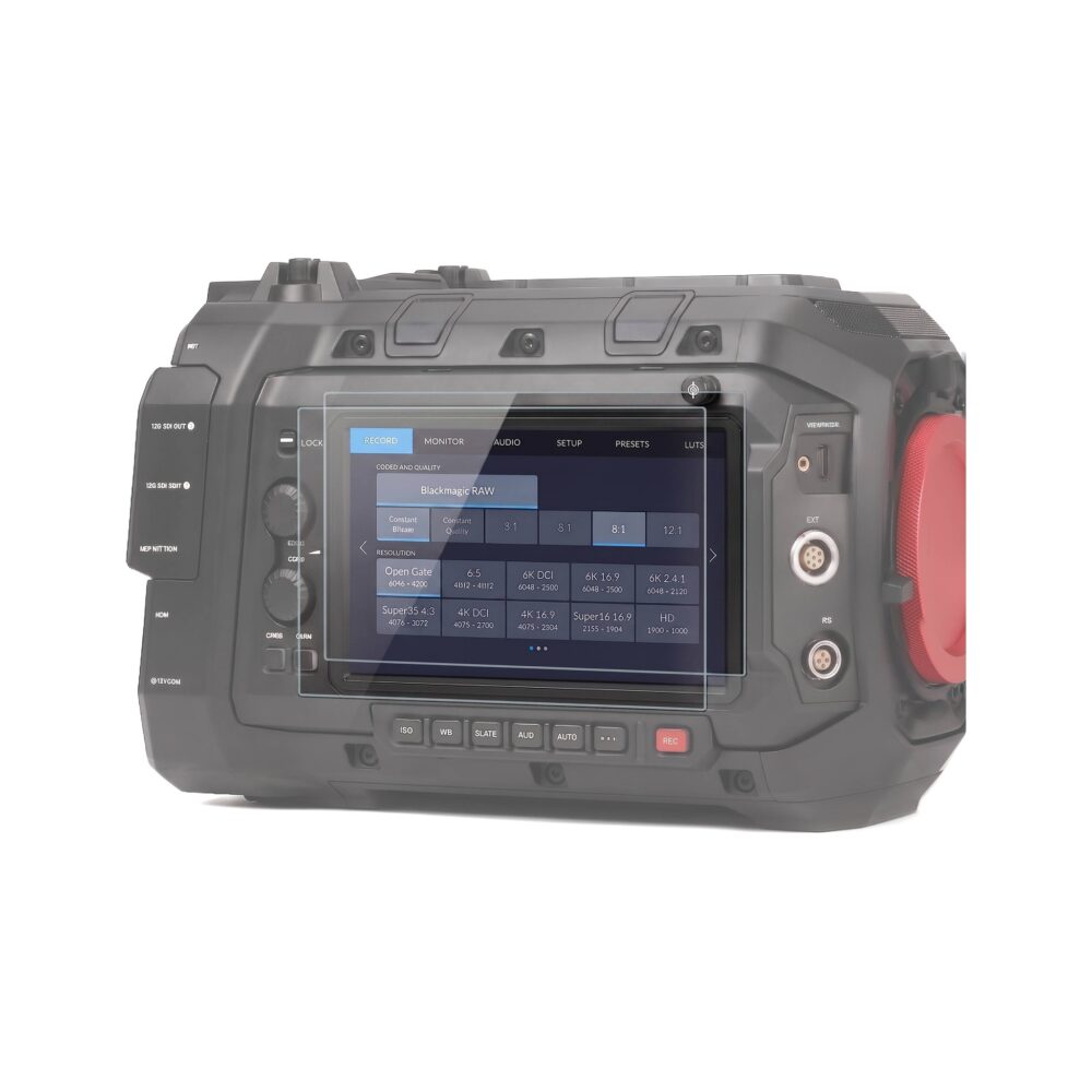 XLCS Designs Tempered Glass Screen Protector for Blackmagic Design URSA Cine Cameras (2-Pack)